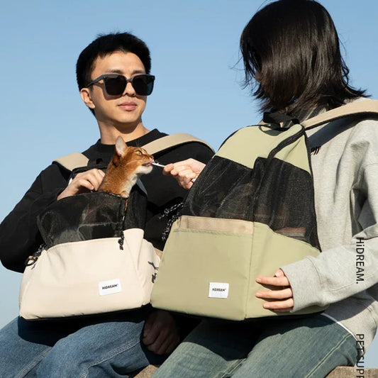 Cat Carrier Cat Backpack Bag Casual Breathable Chest Out Portable Pet Carrier Pet Backpack Cat Transport Small Animal Carrier