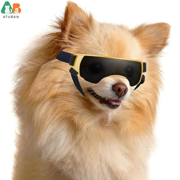 ATUBAN Dog Goggles Small Breed,Puppy Sunglasses UV Protection,Outdoor Ash Prevention,Driving Dog Eye Protection,Antifog Glasses