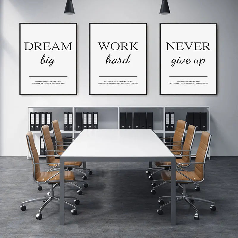 Modern Living Room Simple Decorative Picture Inspirational Wall Art Poster Print Positive Quote Painting on Canvas Home Decor