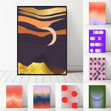 Modern Minimalism Bright and Colorful Art Posters Canvas Print Studio Bar Gallery Home Bedroom Wall Decor Painting Frameless