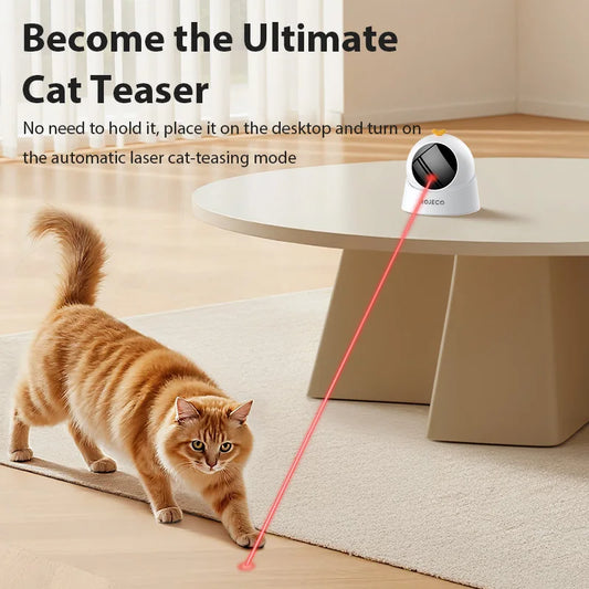 ROJECO Automatic Cat Laser Toy Interactive Adjustable Mode Electric Cat Toy For Kitty Dog Indoor Smart Teasing Laser Cat Toys
