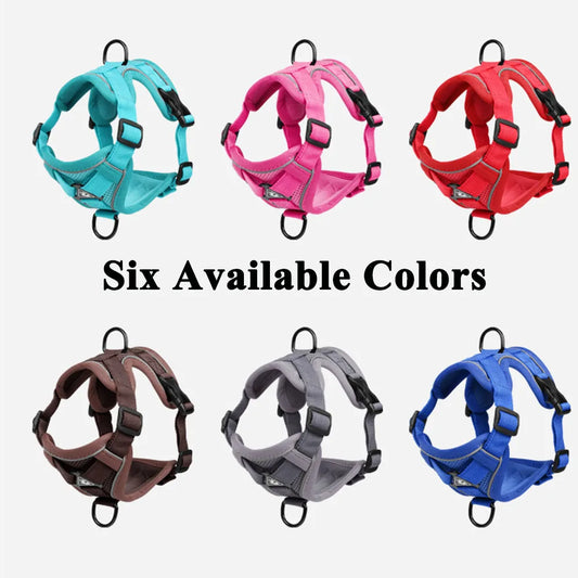 Cat Harness Anti-Escape Breathable Walking Leash Outdoor Easy Control for Dogs & Cats Pet Reflective Towing Vest Pet Supplies