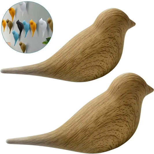 1Pc Creative Bird Shape Wall Hooks Home Decoration Storage Resin Wood Grain Storage Rack Bedroom Door After Coat Hat Hanger Hook