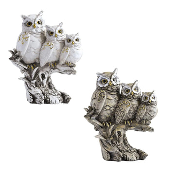Owl Figurines Creative Tabletop Ornament Owl Sculpture Owl Statue for Office Cabinet Bedroom Living Room Table Centerpiece