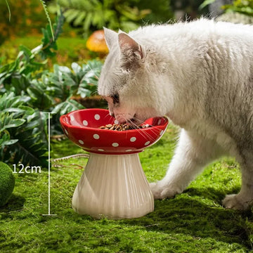 Mushroom Bowl Pet Feeding Water Bowl Resin Home Decoration Outdoor Statue Crafts Ornaments Holiday
