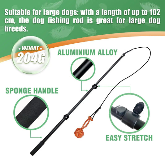 Telescopic Dog Teeth Grinding Toy Interactive Dog Toys Fit Multiple Scenarios Flirt Pole for Dogs Bite-resistant Dogs Stuff