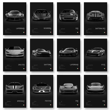 SF90 812C Canvas Wall Art Print Poster F50 F40 F80 Sports Car Decoration Painting Modern Home Decoration Painting Car Lover Gift