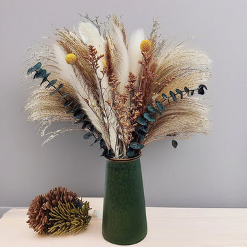 Natural Dried Pampas Grass Reed Bouquet Bohemian Style Phragmites Dried Flowers For Wedding Centerpieces Floral Arrangement