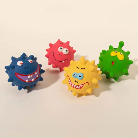 1pc Cute Squeaky Pet Dog Interactive Chew Toy Puppy Bite Resistant Thorn Tooth Cleaning Toy Molar Chew Toys for Dogs Supplies