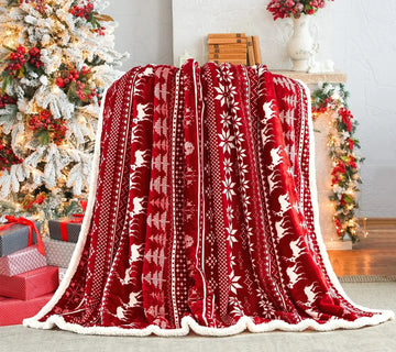 2026 Merry Christmas Blanket Lamb Fleece Blanket Soft Warm Blanket Camping Home Fluffy Soft Blankets Gift For Christmas Decor