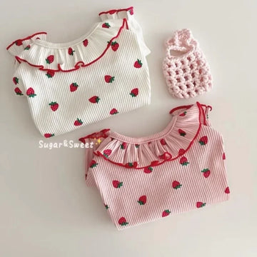 2025 Dog Clothes Pet Strawberry Print Dog T-Shirt Cute Dog Vest Summer Dog Shirt Small Dog Accessories Chihuahua Dog Undershirt