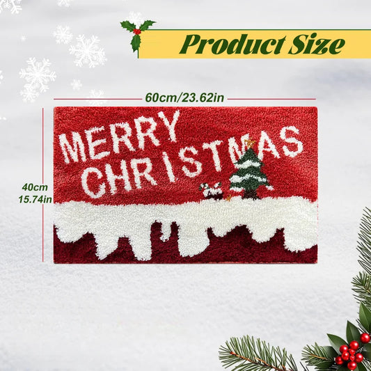 Christmas Carpet Door Merry Christmas Mat Festival Santa Claus Outdoor Decorations Home 2025 Navidad Xmas Ornament New Year 2026