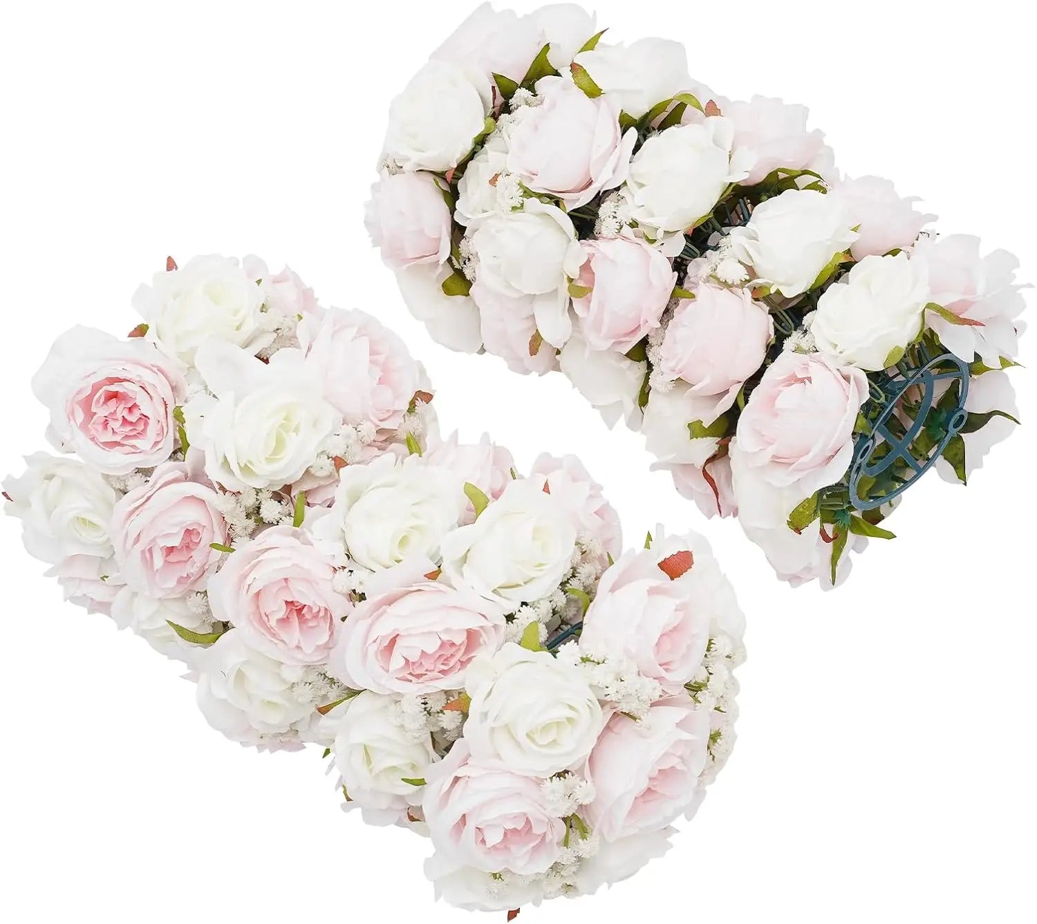 10 Pcs Rose Flower Ball Arrangement Bouquets, Artificial Flower Balls for Centerpieces