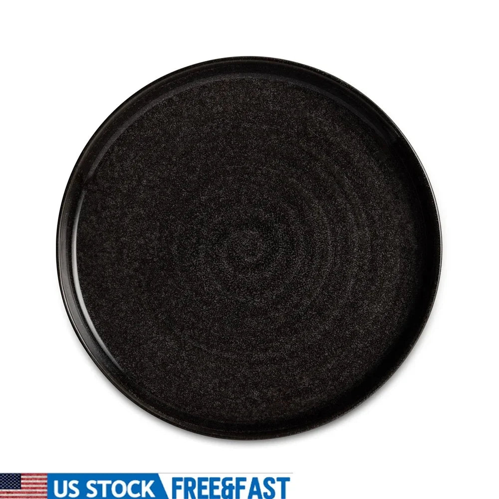 Ceramic Salad Plate Round Rustic Dinnerware Microwave Dishwasher Safe Perfect Serving Appetizers Side Dishes and Salads