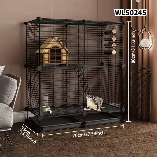 Small Hamster Cage Squirrel Cage Supplies Indoor Household Rabbit Large House Golden Bear Hamster Cabinet Cage