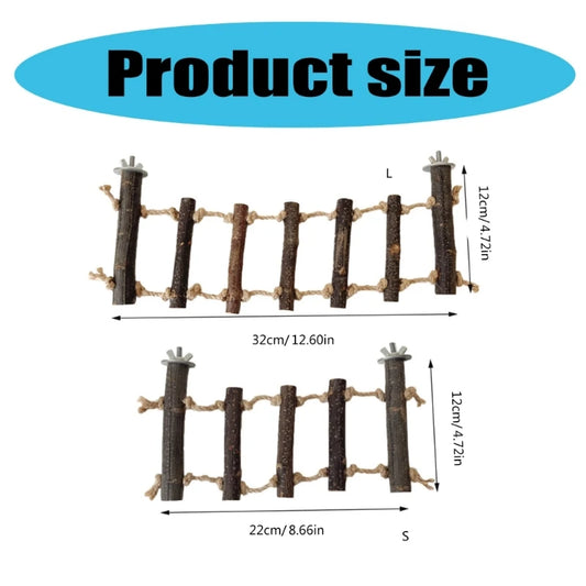 Ladder Toy Bird Perch for Small Parrots Molar Grinding Scratchers Rack