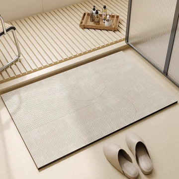 VIKAMA Simple Style Diatomite Bathroom Mat Household Bathroom Doorway Water-Absorbent Quick-Drying Easy-Care Foot Mats Carpet 2