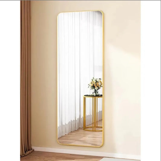 150X60CM Factory Price Cheap Modern Durable Large Wall Hanging Mirrors Simple Gold Frame Floor Full Length Mirror for Bedroom