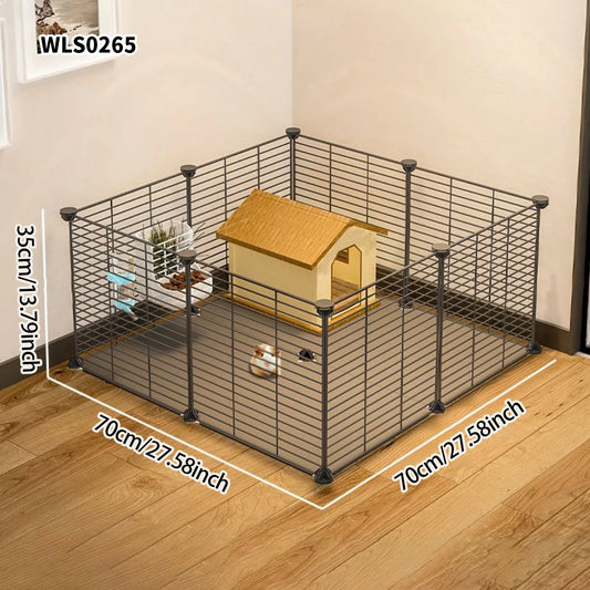 Small Hamster Fence, Puppy Cage, Household Kitten Luxury House, Golden Silk Flower Branch, Hedgehog, Small Pet Breeding Cage, Rabbit Fence, Empty Cage