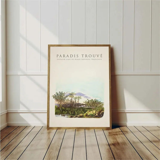 Tropical Palm and Banana Tree Posters Vintage Botanical Prints Canvas Painting Island Wall Art Pictures Home Living Room Decor