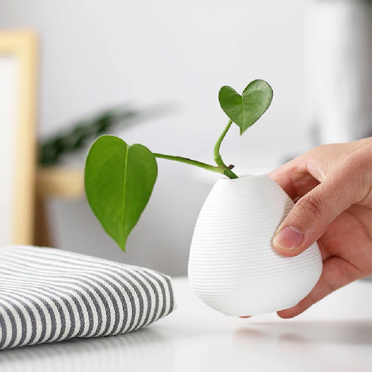 1pc Small Ceramic Hydroponics Plant Vase, Dry Flower Decor, Living Room, Dining Room, Home Office, Bookshelf (Small, Mini)