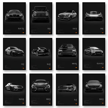 3-A Famous Cars SLR 722 G63 Canvas Wall Art Print Poster A45 S C63 Decorative Mural Modern Home Decor Birthday Gift Unframed
