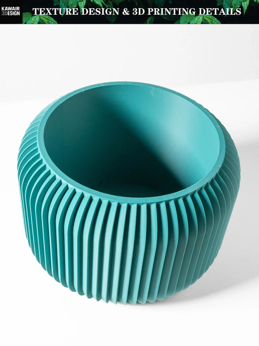 Modern Minimalist 3D Printed Plant Pot – Biodegradable Flower Planter for Home Decor, Eco-Friendly Sustainable Gift (Unis)