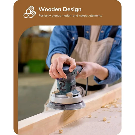 Mid Century Modern Floor Lamp with Remote Dimmable Wood LED Corner Lamp for Living Room Bedroom Office Minimalist Standing Mood