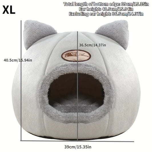 Cat nest, semi-enclosed and warm dog nest, plush pet nest