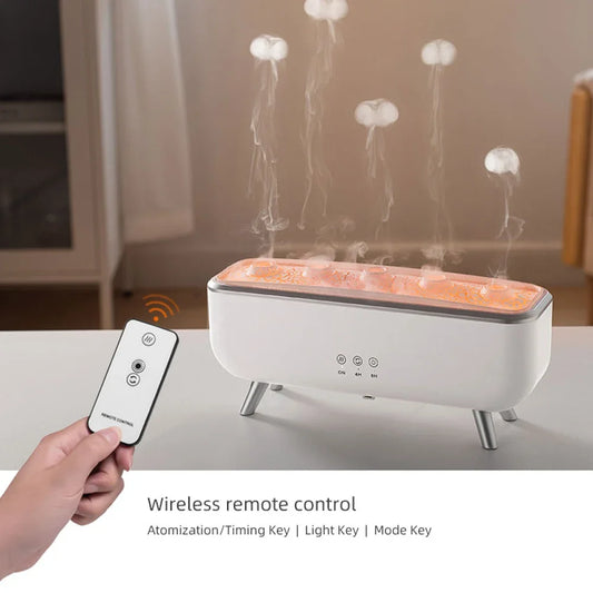 300ml Dynamic Dancing Jellyfish Air Humidifier 5 Nozzles Colorful Lighting  Aromatherapy Diffuser 2 Mist Modes For Home Office