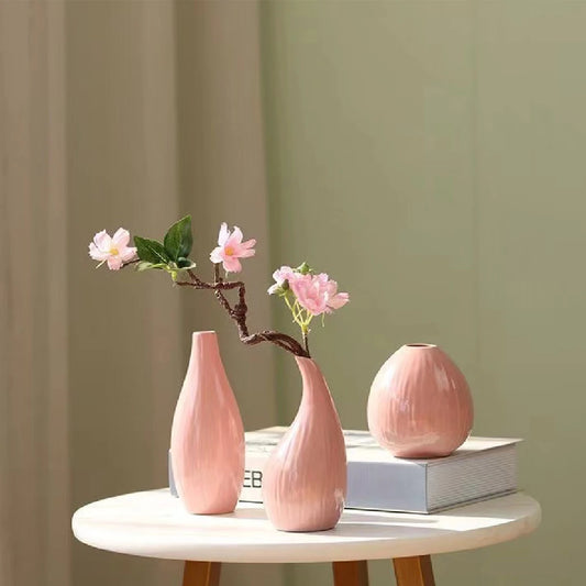 Simple ceramic vase decoration, living room home dining table decoration, flower arrangement, hydroponic plants, small vase