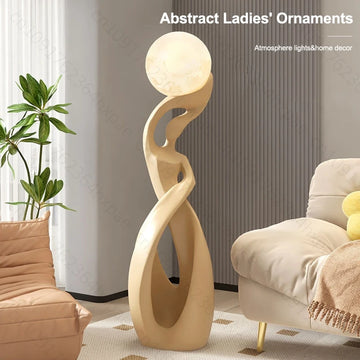 Luxury Home Decor Abstract Art Floor Lamp Modern Sculpture Elegant Mood Light Living Room Interior Decoration statue Ornaments