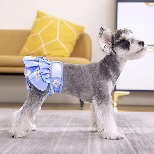 Pet Physiological Pants Floral Female Dog Diapers For Small Middle Dogs Chihuahua Teddy Breathable Shorts Underwear Pet Supplies
