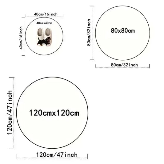 Christmas Tree Decoration Mat Large Area Christmas Circular Carpet Washable Anti Slip Carpet New Year Atmosphere Mat Decoration