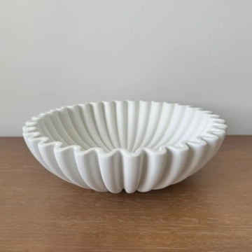 Groove Lotus Leaf Edge Decorative Bowl Creative Living Room Decoration INS Style Home Decoration Resin Crafts Desktop Decoration
