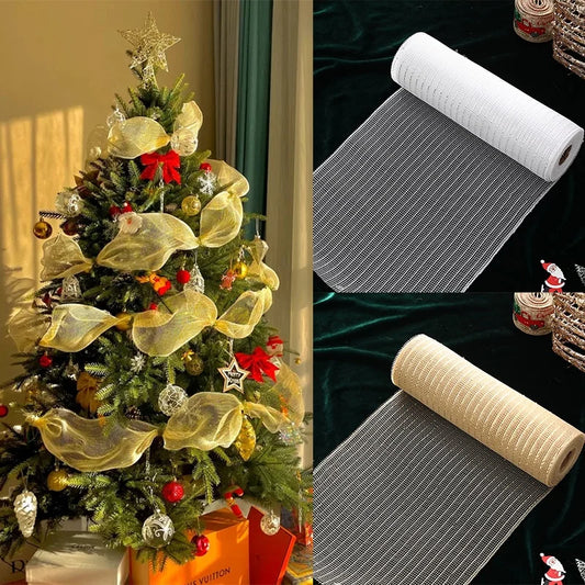 9M Christmas Ribbon Decoration Hanging Christmas Tree Pendent Ornaments for Home Decor Navidad Party New Year 2026 Accessories