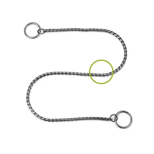 Dog Snake Chain Choke Collar P Chock Metal Chain Dog Collar Necklace Walking Training Pet Supplies for Small Medium Large Dogs