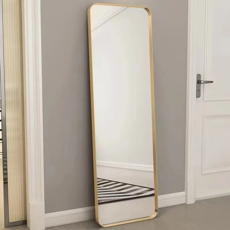 150X60CM Factory Price Cheap Modern Durable Large Wall Hanging Mirrors Simple Gold Frame Floor Full Length Mirror for Bedroom