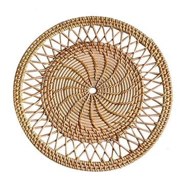 Wall Basket Decor Nordic Handmade Woven Rattan Wall Decor Hollow Bamboo Hanging Baskets ExquisiteCraftsmanship