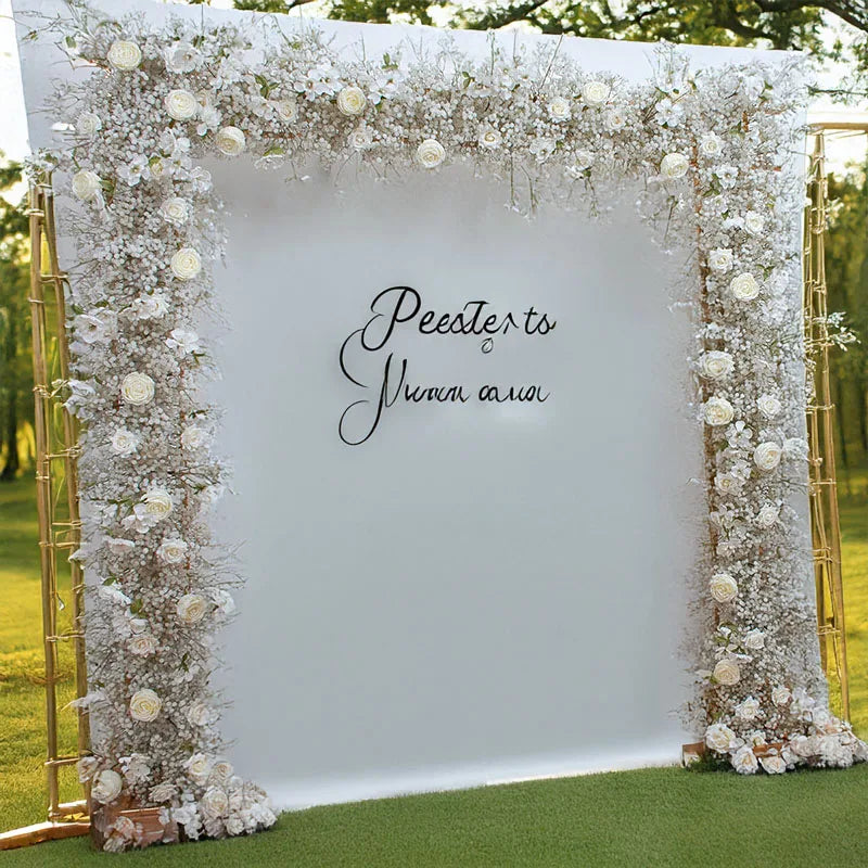 New Release Artificial Baby's Breath Flower Rows Transform Wedding Backdrops Create Stunning Window Lintels Archways Table Decor