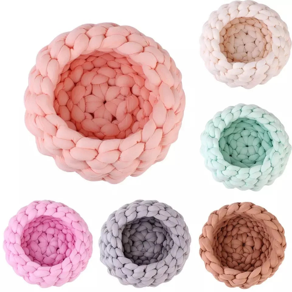 Super Cat Bed Warm Sleeping Cat Nest Soft Long Weave Strap Pet Dog Bed for Dogs Basket Cushion Cat Bed Cat Mat Animals Sleeping
