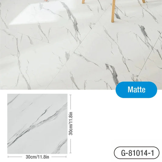 Simulated Thick Marble Tile Floor Sticker PVC Waterproof Self-adhesive Living room Toilet Kitchen Home Floor Decor Wall sticker