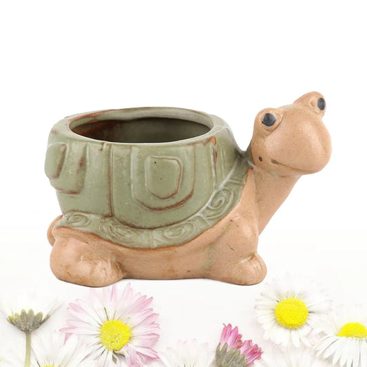 Turtle Planter Pot Cute Pots Room Flower Animal 's Desktop Decor Cartoon