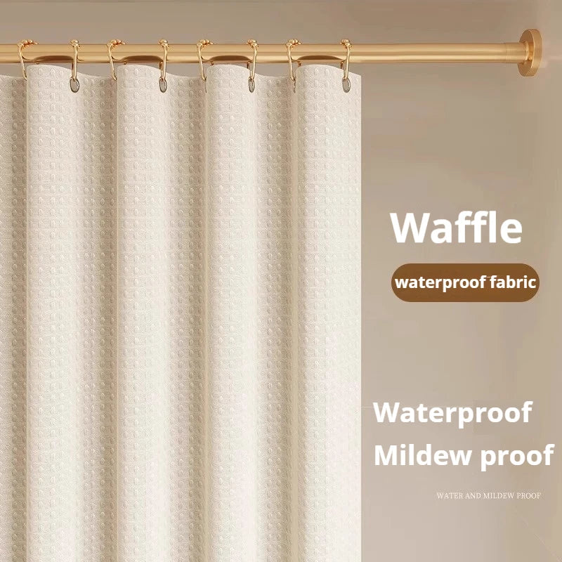 Shower Curtain Waterproof Mildew-proof with 12 Hooks Modern Shower Plant Printed Curtain Set For Bathroom Bathroom