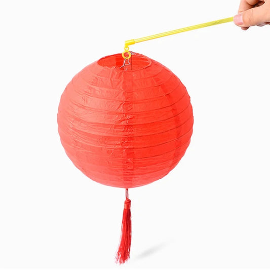 5pcs Random Chinese New Year Decoration Round Paper Lantern for Wedding Party Decoration Christmas Holiday Supplies Paper Lamp