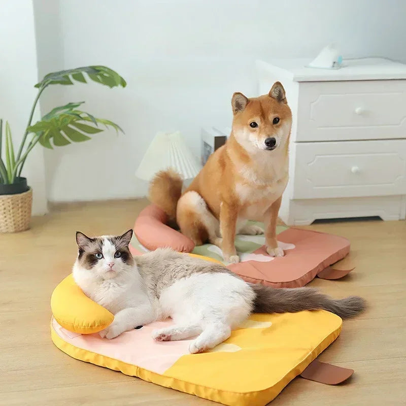 Summer Cooling Pet Cat Bed Cushion Ice Pad Dog Sleeping Square Mat for Puppy Dogs Cats Pet Kennel Top Quality Cool Cold
