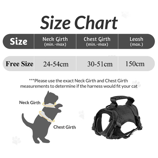 Tactical Pet Chest Harness with Traction Rope Set Universal Anti Slip for Cats and Dogs Paired with Personalized Velcro