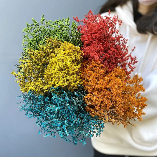 Natural Crystal Flower Bouquets,Real Forever Lover Dried Flower Arrangement,Home Wedding Decoration,Crystal Grass,Tabletop Decor