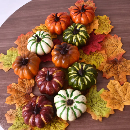 5/10Pcs Artificial Pumpkin Thanksgiving Decorations Mini Fake Pumpkin Autumn Harvest Party Halloween Decorations for Home