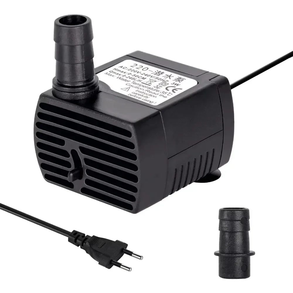 New Submersible Water Pump 3/5/10/15/25W EU220v US110V  for Water Gardens and Hydroponic System Aquarium Tabletop Fountains Pon